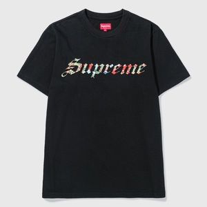 SUPREME FLORAL FRONT PATCH T-SHIRT